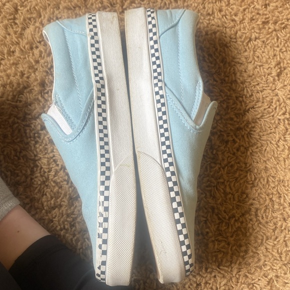 Womens 7.5 vans slip on checkered vans - Picture 3 of 7
